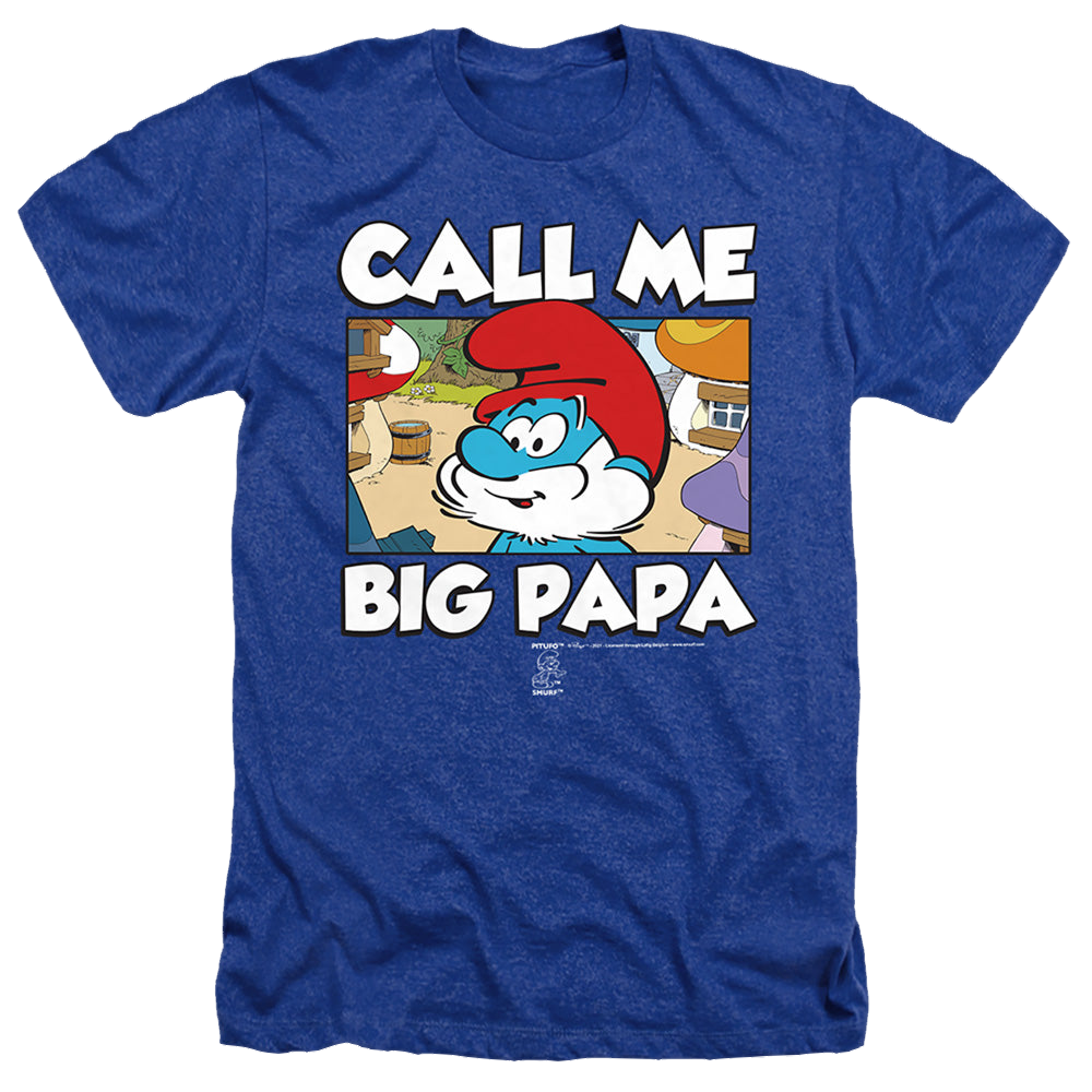 The Smurfs Call Me Big Papa - Men's Heather T-Shirt Men's Heather T-Shirt The Smurfs   