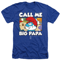 The Smurfs Call Me Big Papa - Men's Heather T-Shirt Men's Heather T-Shirt The Smurfs   