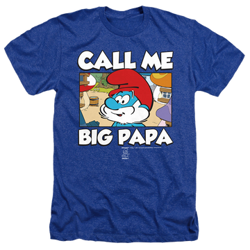 The Smurfs Call Me Big Papa - Men's Heather T-Shirt Men's Heather T-Shirt The Smurfs   