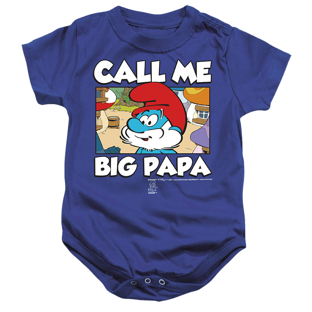 The Smurfs Call Me Big Papa - Baby Bodysuit Baby Bodysuit The Smurfs   