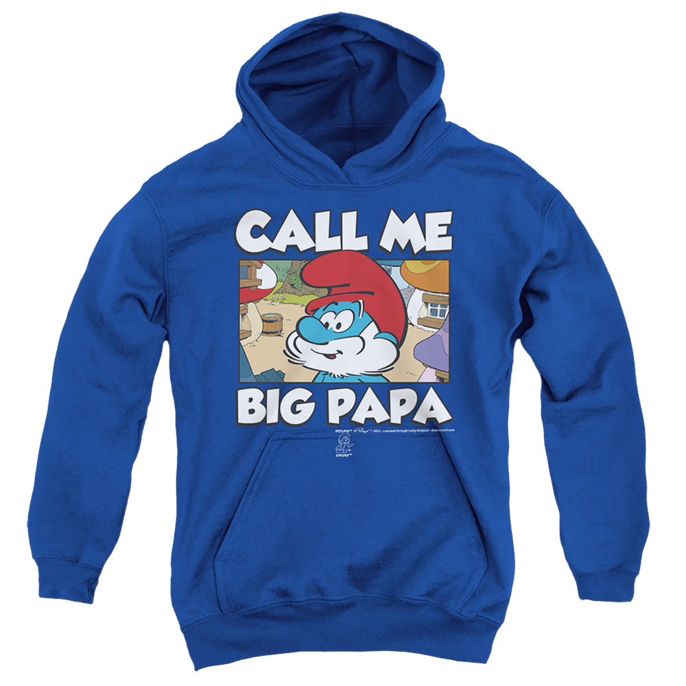 The Smurfs Call Me Big Papa - Youth Hoodie Youth Hoodie (Ages 8-12) The Smurfs   