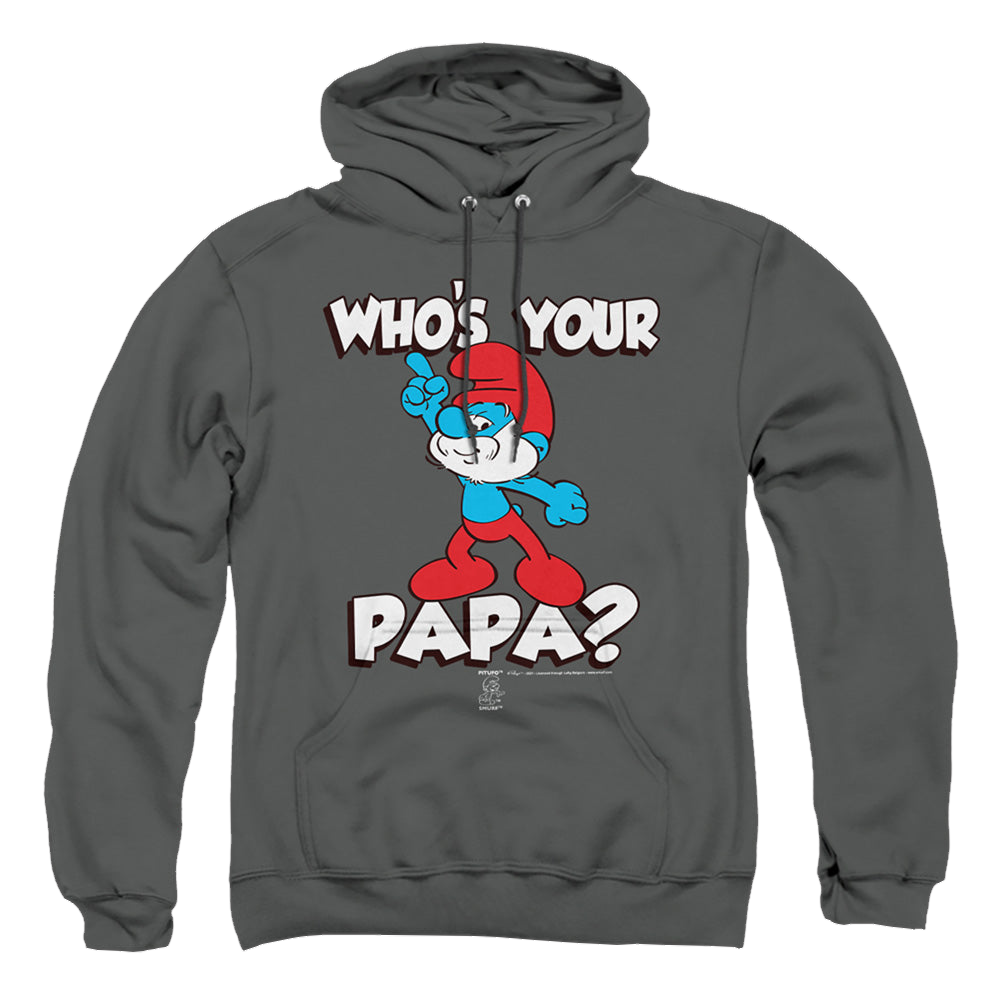 The Smurfs Who'S Your Papa? - Pullover Hoodie Pullover Hoodie The Smurfs   