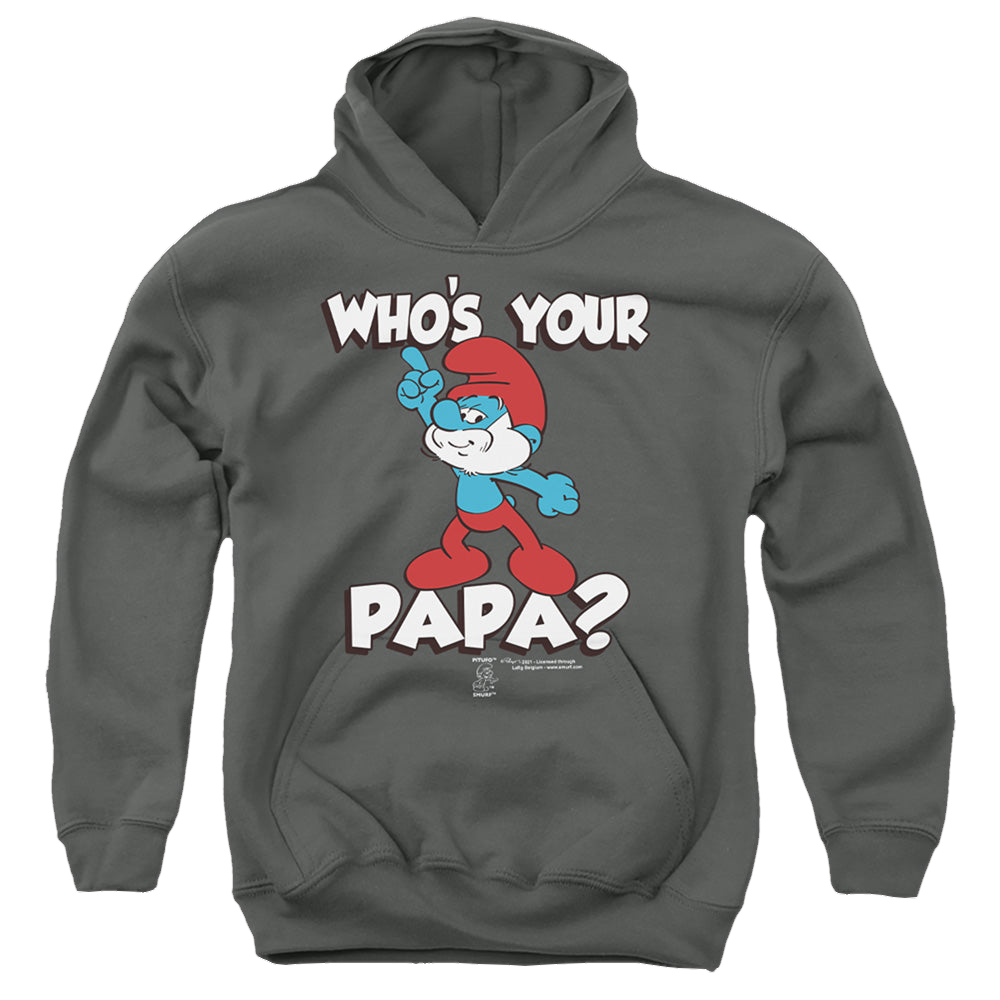 The Smurfs Who'S Your Papa? - Youth Hoodie Youth Hoodie (Ages 8-12) The Smurfs   