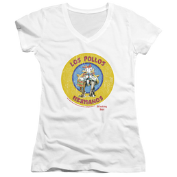 Breaking Bad Los Pollos Hermanos - Juniors V-Neck T-Shirt Juniors V-Neck T-Shirt Breaking Bad   