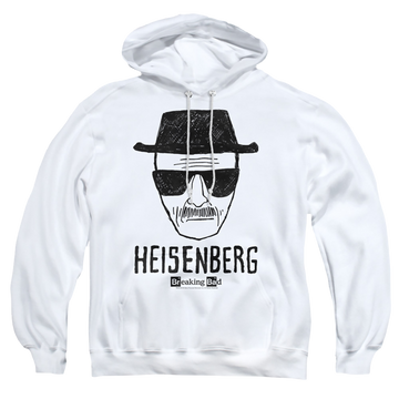 White pullover hoodie with Breaking Bad Heisenberg graphic