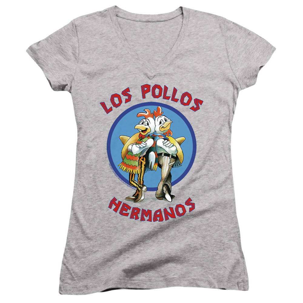 Breaking Bad Los Pollos Hermanos - Juniors V-Neck T-Shirt Juniors V-Neck T-Shirt Breaking Bad   
