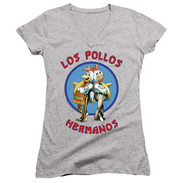 Breaking Bad Los Pollos Hermanos - Juniors V-Neck T-Shirt Juniors V-Neck T-Shirt Breaking Bad   