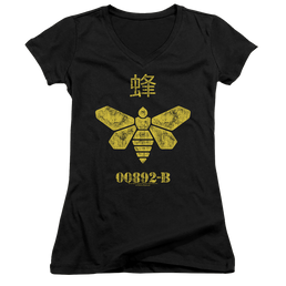 Breaking Bad Methylamine Barrel Bee - Juniors V-Neck T-Shirt Juniors V-Neck T-Shirt Breaking Bad   