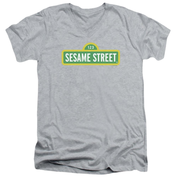 Sesame Street Logo Men's V-Neck T-Shirt Men's V-Neck T-Shirt Sesame Street   