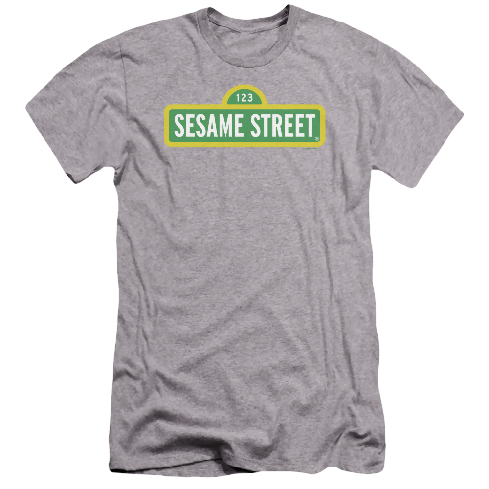 Sesame Street Logo - Men's Premium Slim Fit T-Shirt Men's Premium Slim Fit T-Shirt Sesame Street   