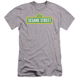 Sesame Street Logo - Men's Premium Slim Fit T-Shirt Men's Premium Slim Fit T-Shirt Sesame Street   