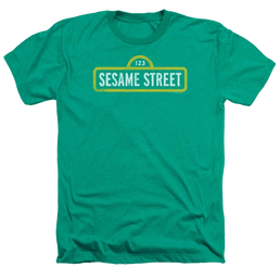 Sesame Street Rough Logo Men's Heather T-Shirt Men's Heather T-Shirt Sesame Street   