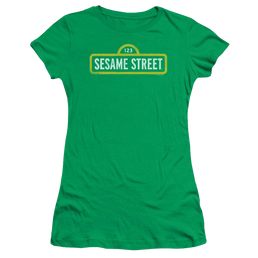 Sesame Street Rough Logo Juniors T-Shirt Juniors T-Shirt Sesame Street   