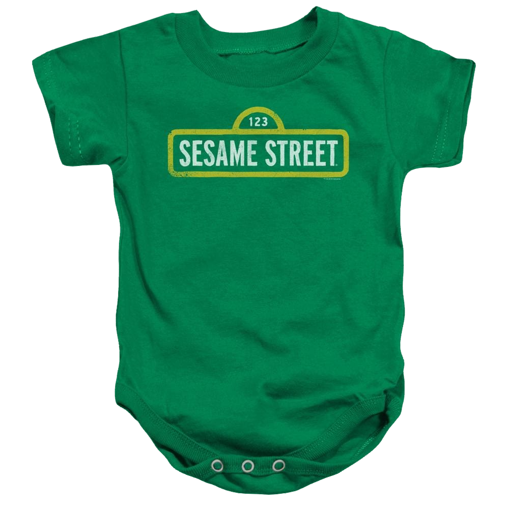 Sesame Street Rough Logo Baby Bodysuit Baby Bodysuit Sesame Street   