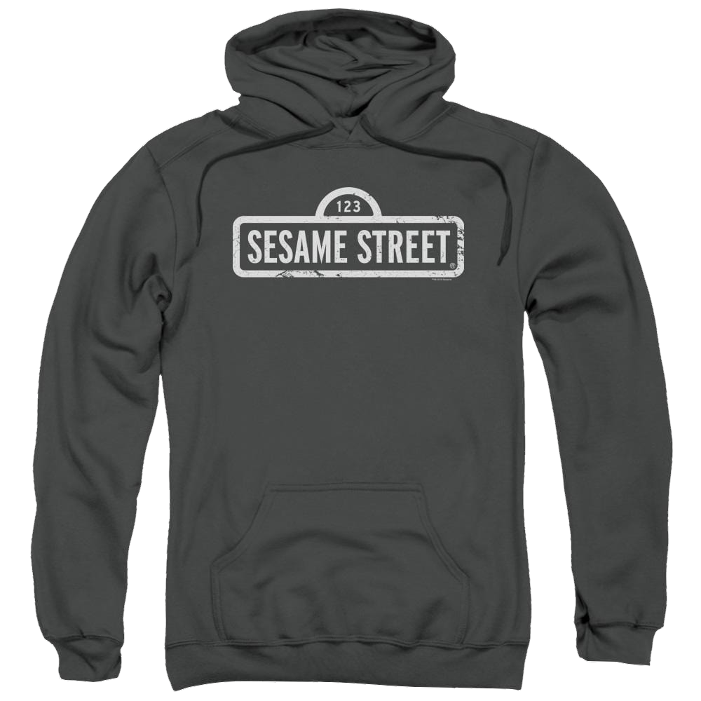 Sesame Street One Color Logo Pullover Hoodie Pullover Hoodie Sesame Street   