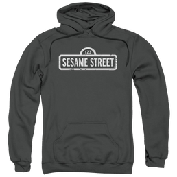 Sesame Street One Color Logo Pullover Hoodie Pullover Hoodie Sesame Street   