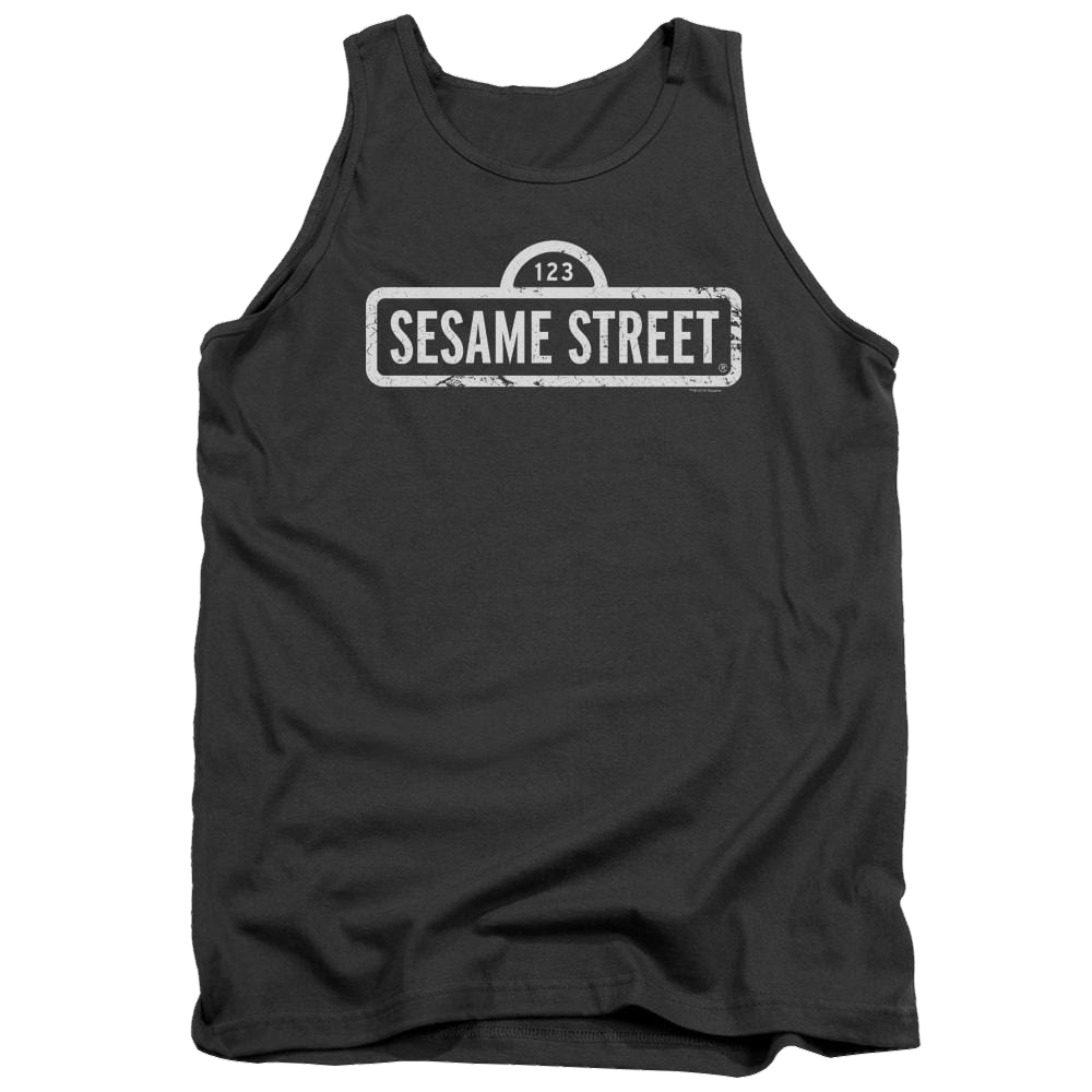 Sesame Street One Color Logo Men's Tank Men's Tank Sesame Street   