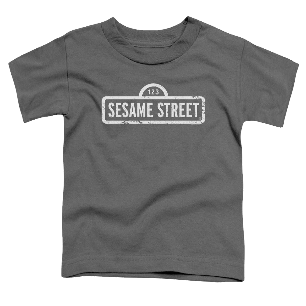 Sesame Street One Color Logo Toddler T-Shirt Toddler T-Shirt Sesame Street   