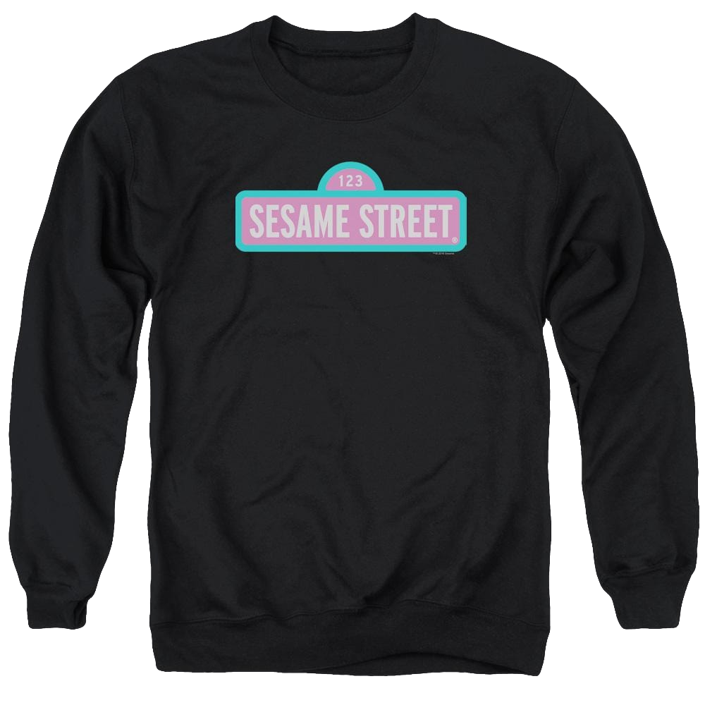 Sesame Street Alt Logo Men's Crewneck Sweatshirt Men's Crewneck Sweatshirt Sesame Street   