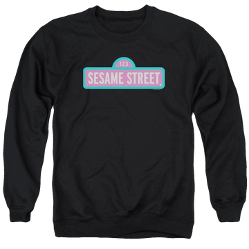 Sesame Street Alt Logo Men's Crewneck Sweatshirt Men's Crewneck Sweatshirt Sesame Street   