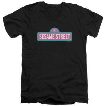 Sesame Street Alt Logo Men's V-Neck T-Shirt Men's V-Neck T-Shirt Sesame Street   