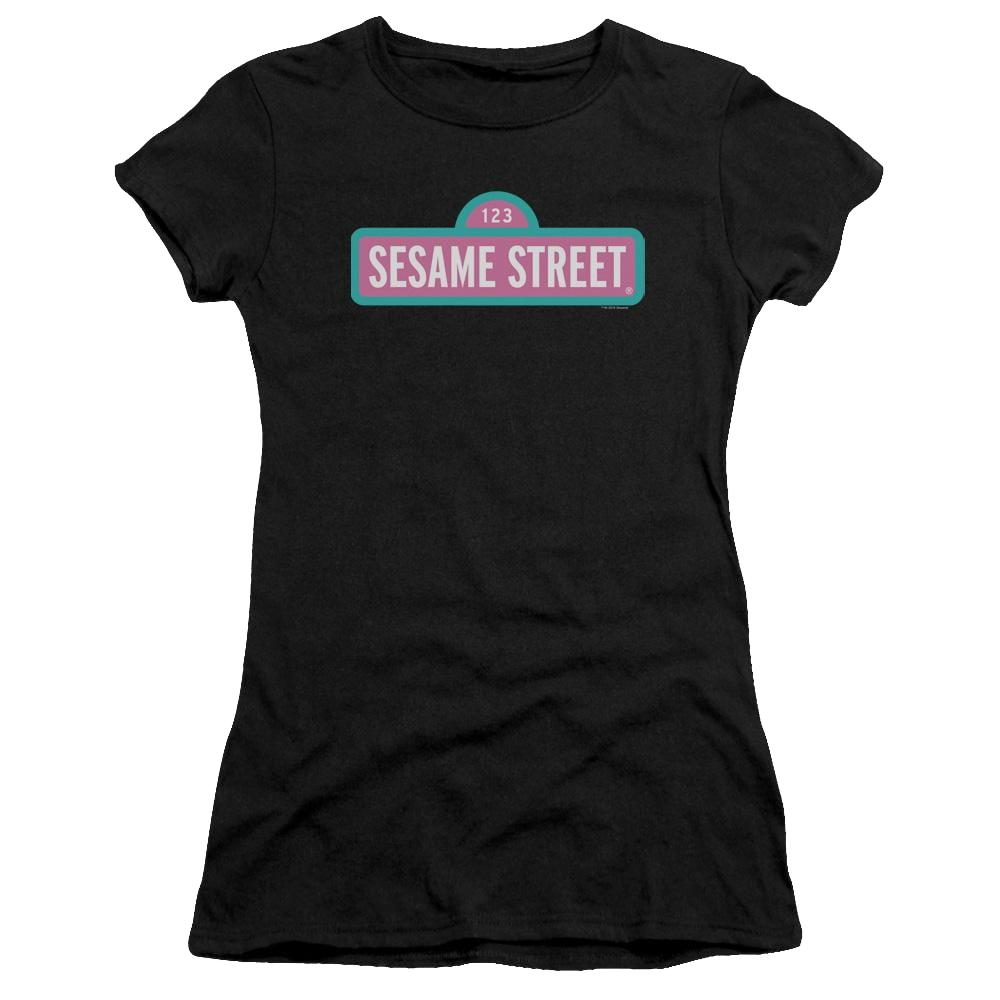 Sesame Street Alt Logo Juniors T-Shirt Juniors T-Shirt Sesame Street   