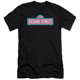 Sesame Street Alt Logo Men's Premium Slim Fit T-Shirt Men's Premium Slim Fit T-Shirt Sesame Street   