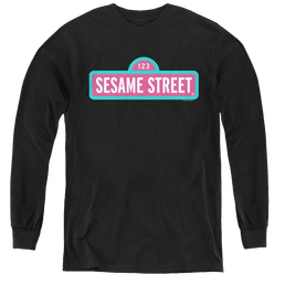 Sesame Street Alt Logo - Youth Long Sleeve T-Shirt Youth Long Sleeve T-Shirt Sesame Street   