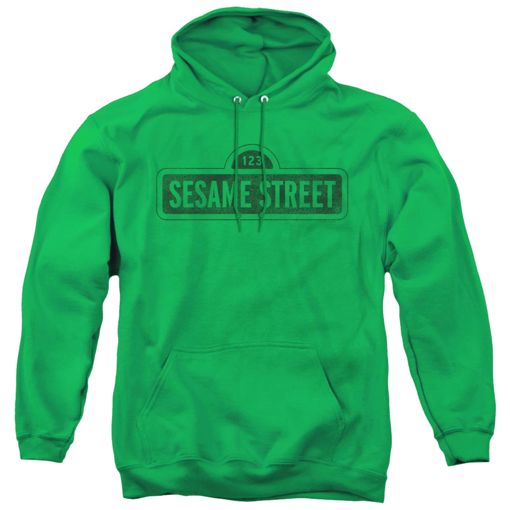 Sesame Street One Color Dark - Pullover Hoodie Pullover Hoodie Sesame Street   