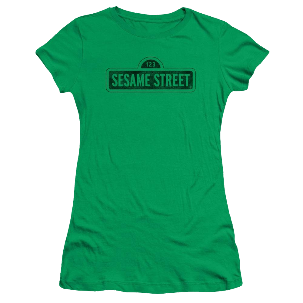 Sesame Street One Color Dark Juniors T-Shirt Juniors T-Shirt Sesame Street   