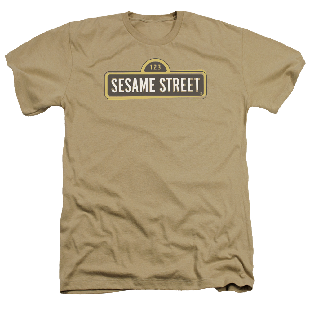 Sesame Street Tilted Logo Men's Heather T-Shirt Men's Heather T-Shirt Sesame Street   