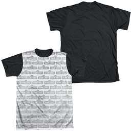 Sesame Street Bw Pattern Men's Black Back T-Shirt Men's Black Back T-Shirt Sesame Street   