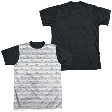 Sesame Street Bw Pattern Men's Black Back T-Shirt Men's Black Back T-Shirt Sesame Street   