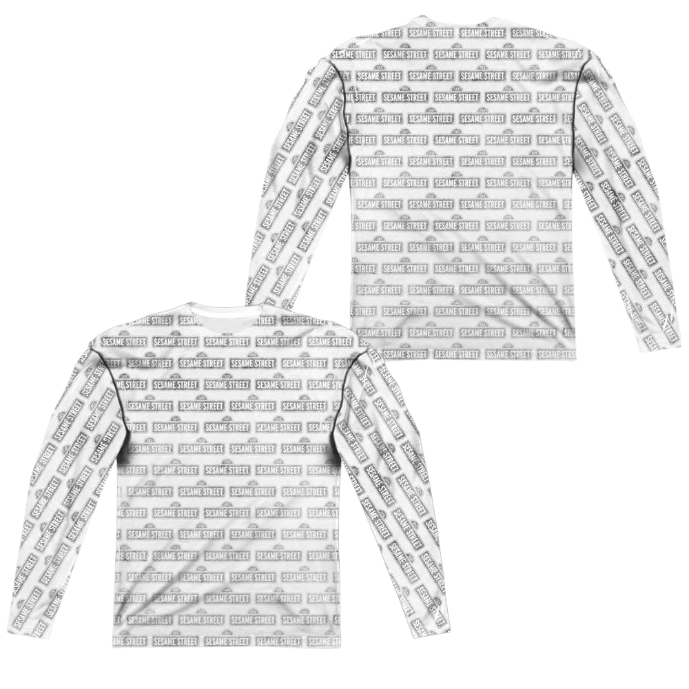 Sesame Street Bw Pattern Men's All-Over Print T-Shirt Men's All-Over Print Long Sleeve Sesame Street   
