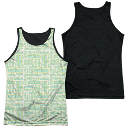 Sesame Street Puzzle Pattern Men's Black Back Tank Men's Black Back Tank Sesame Street   