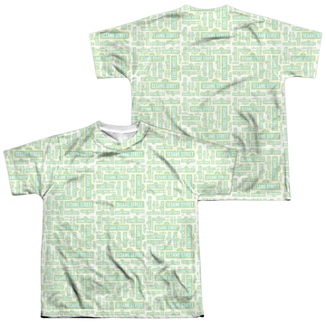 Sesame Street Puzzle Pattern youth all-over print t-shirt for ages 8 to 12