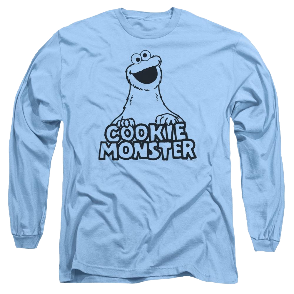 Sesame Street Vintage Cookie Monster Men's Long Sleeve T-Shirt Men's Long Sleeve T-Shirt Sesame Street   