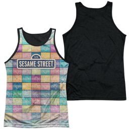 Sesame Street Color Block Men's Black Back Tank Men's Black Back Tank Sesame Street   
