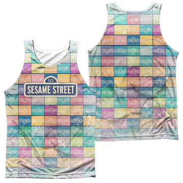 Sesame Street Color Block Men's All Over Print Tank Men's All Over Print Tank Sesame Street   