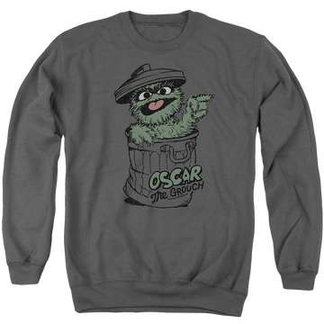 Sesame Street Early Grouch Men's Crewneck Sweatshirt Men's Crewneck Sweatshirt Sesame Street   