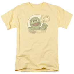 Sesame Street I Love Trash Men's Regular Fit T-Shirt Men's Regular Fit T-Shirt Sesame Street   