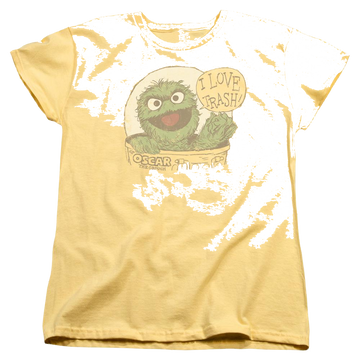Banana women's t-shirt with Sesame Street I Love Trash graphic