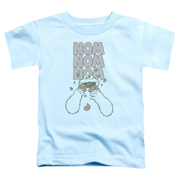 Light blue toddler t-shirt with Sesame Street Nom graphic