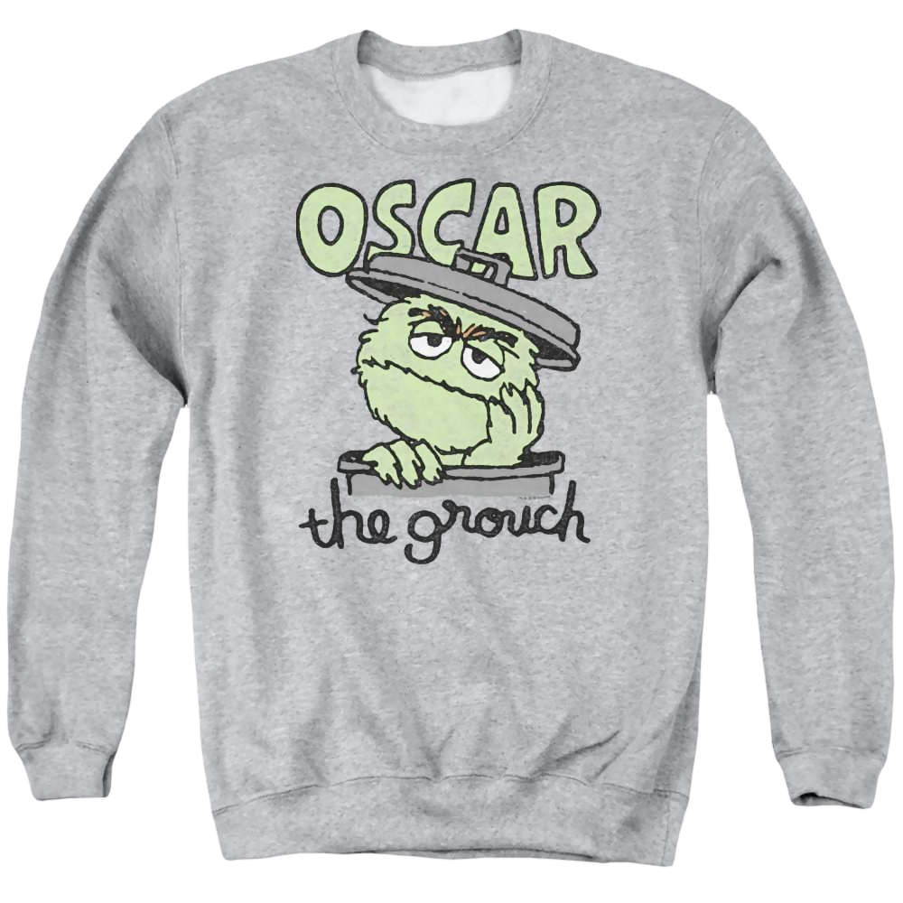 Sesame Street Canned Grouch Men's Crewneck Sweatshirt Men's Crewneck Sweatshirt Sesame Street   
