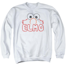 Sesame Street Elmo Letters Men's Crewneck Sweatshirt Men's Crewneck Sweatshirt Sesame Street   