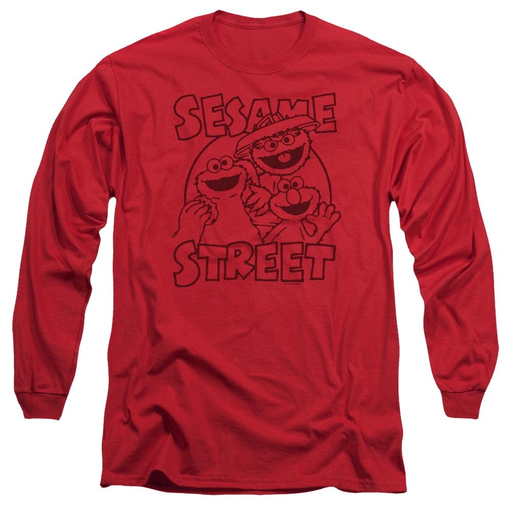 Sesame Street Group Crunch Men's Long Sleeve T-Shirt Men's Long Sleeve T-Shirt Sesame Street   
