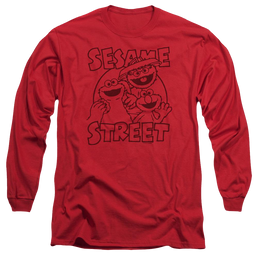 Sesame Street Group Crunch Men's Long Sleeve T-Shirt Men's Long Sleeve T-Shirt Sesame Street   