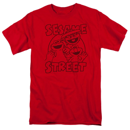 Sesame Street Group Crunch Men's Regular Fit T-Shirt Men's Regular Fit T-Shirt Sesame Street   
