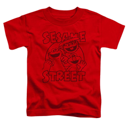 Sesame Street Group Crunch Toddler T-Shirt Toddler T-Shirt Sesame Street   