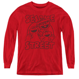 Sesame Street Group Crunch - Youth Long Sleeve T-Shirt Youth Long Sleeve T-Shirt Sesame Street   